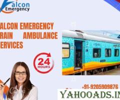Take the Falcon Emergency Train Ambulance Services in Delhi or Quick Patient Transfer
